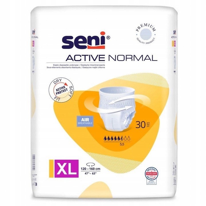 SENI ACTIVE NORMAL XL MAJTKI CHŁONNE DLA DOROSŁYCH 30 SZT.