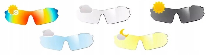 Okulary Sportowe z Polaryzacją + 5 Szkieł