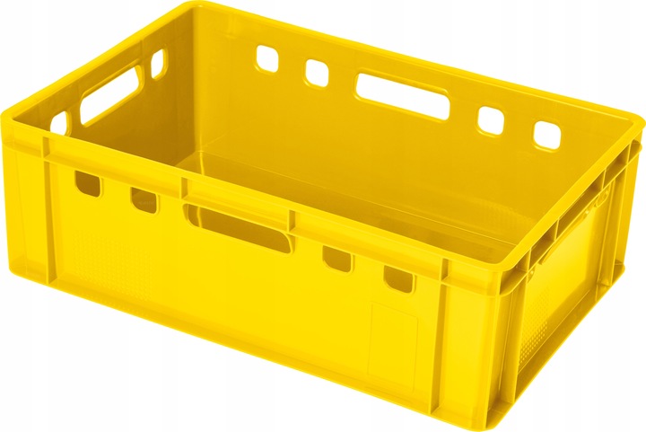 SKRZYNKA POJEMNIK EURO E2 ŻÓŁTA PLASTIKOWA MOCNA