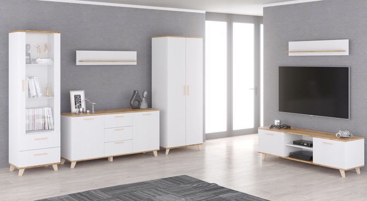 Komoda BIAŁA 3 Szuflady Duża Pojemna Szafka OSLO 120cm Styl