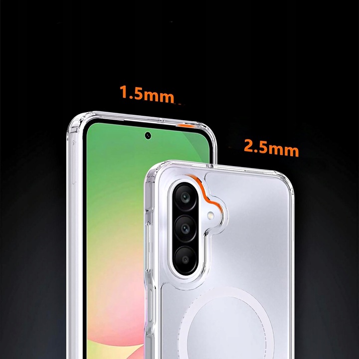 Etui do SAMSUNG GALAXY A56 / A36 do MagSafe WZMACNIANE CLEAR +2szt. SZKŁO