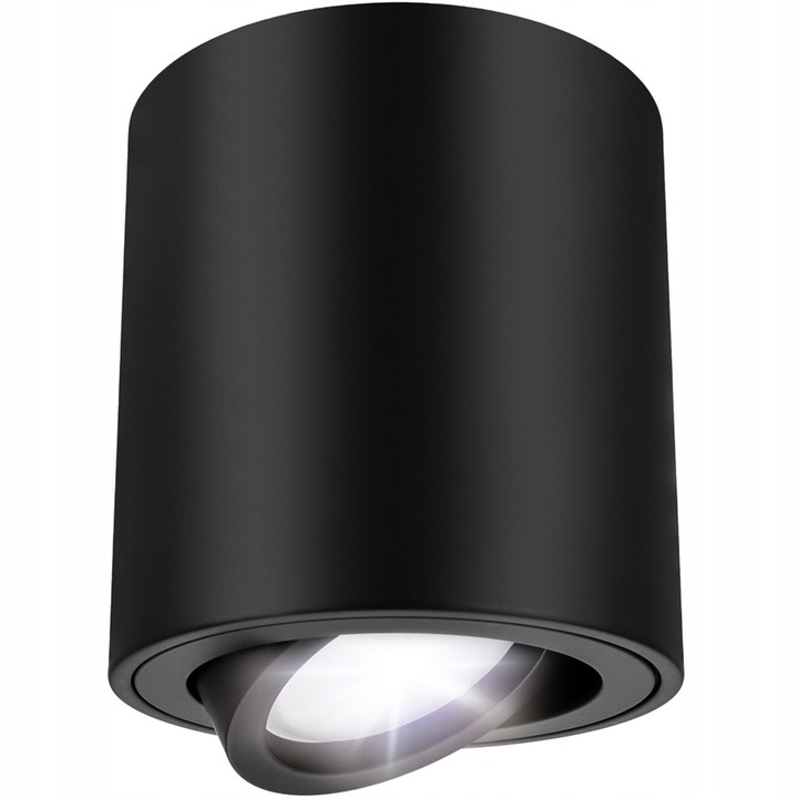 Oprawa natynkowa halogenowa TUBA LED GU10 Ruchoma CZARNA SPOT sufitowa