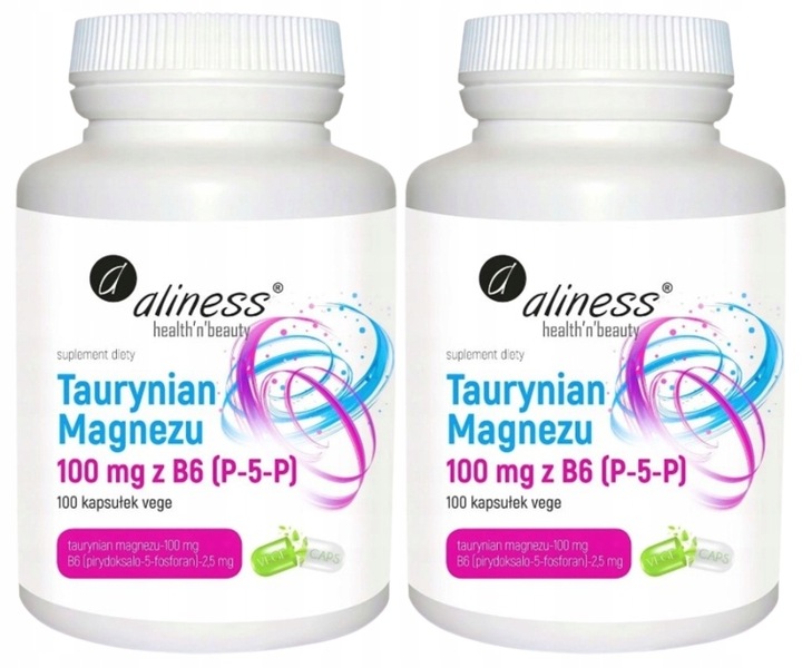 Aliness Taurynian Magnezu 100mg B6 P-5-P Kości