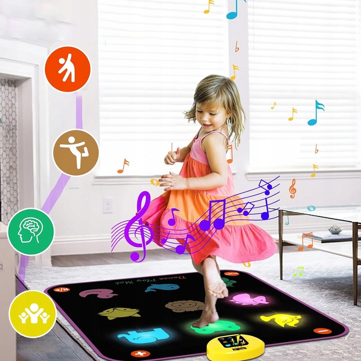 MATA DO TAŃCA DLA DZIECI Z BLUETOOTH 5 TRYBÓW GRY MUZYCZNA MATA TANECZNA