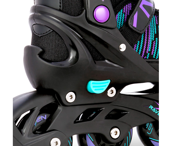 Rolki Regulowane RAVEN Cande Black/Mint/Violet 35-39 Kauczuk