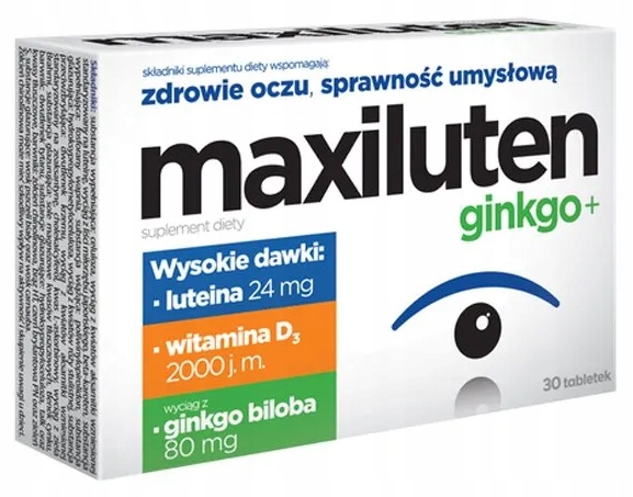 Maxiluten ginkgo+ 30 tabletek