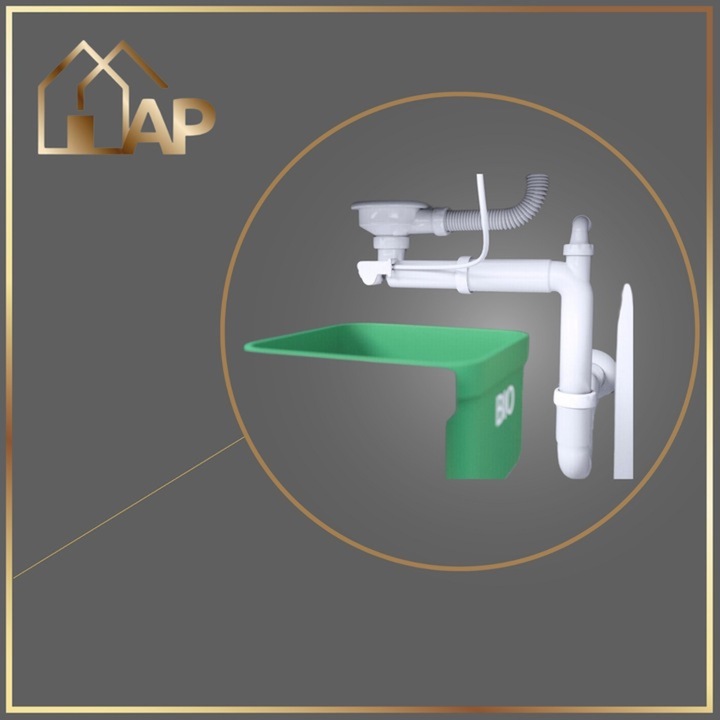 SYFON PRZYŚCIENNY do Zlewu Odpływ CHROM Jednokomorowy z Przelewem