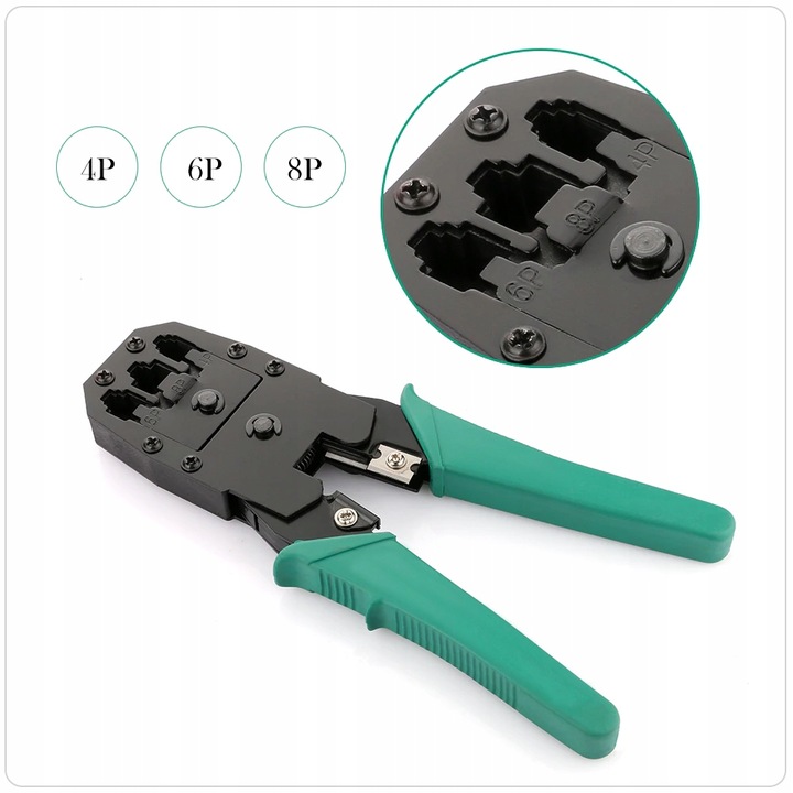 ZESTAW TESTER KABLI NS-468 ZACISKARKA ŚCIĄGACZ IZOLACJI 100 WTYK RJ45 ETUI