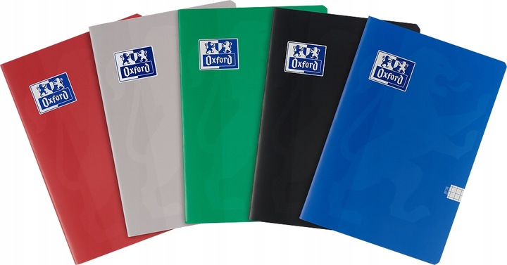 Zeszyt w kratkę Komplet zeszytów XXL OXFORD 4 + 1 kolor gratis A5 60 kartek