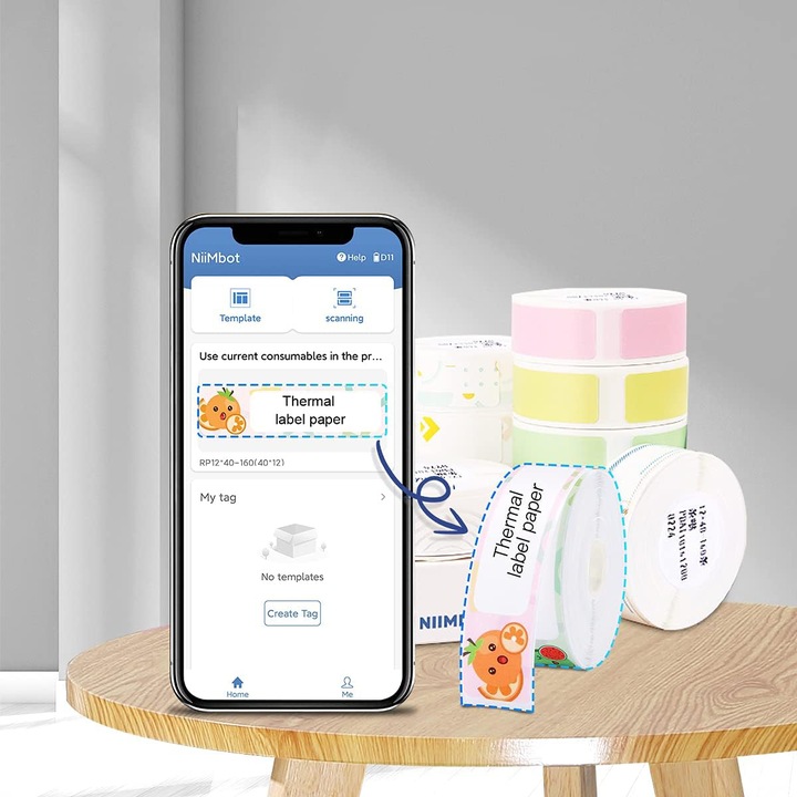 Drukarka etykiet Niimbot D11 bezprzewodowa (biała)