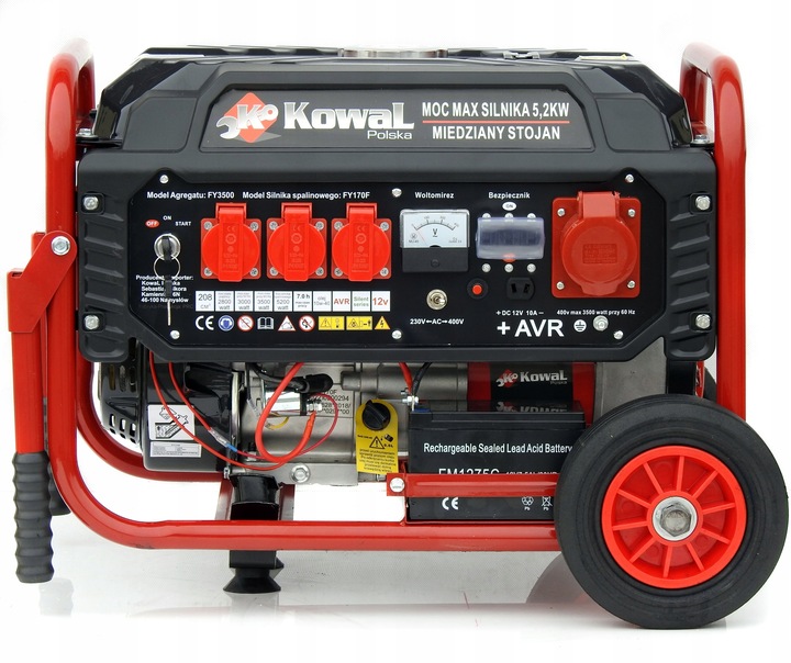 PROFESJONALNY AGREGAT PRĄDOTWÓRCZY 5,2kW EL-START AVR+ MIEDŹ STOJAN
