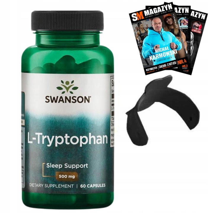 SWANSON L-TRYPTOPHAN 500MG 60K TRYPTOFAN STRES SEN NASTRÓJ SAMOPOCZUCIE