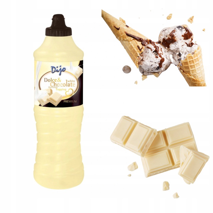 Sos polewa do lodów Topping Dijo Biała Czekolada 1kg