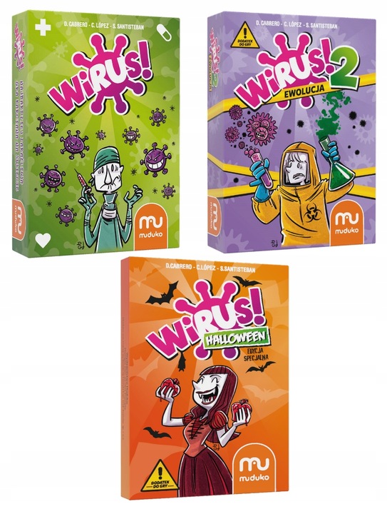 3w1 GRY WIRUS + WIRUS 2 EWOLUCJA + WIRUS HALLOWEEN