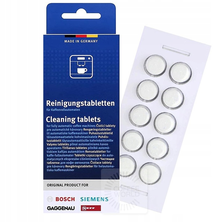 BOSCH SIEMENS Tabletki czyszczące do ekspresów do kawy 10szt x 2,2g