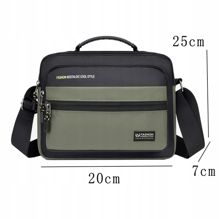 TORBA NA RAMIĘ DAMSKA DO PRACY SZKOŁA MIASTO TOREBKA MĘSKA 20*7*25CM