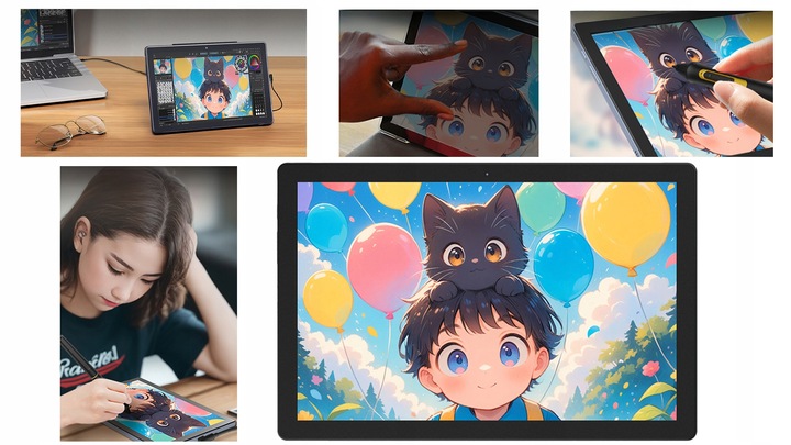 Tablet graficzny BOSTO BT-101A 10,1'' Profesjonalny EKRANOWY 5080LPI 16384