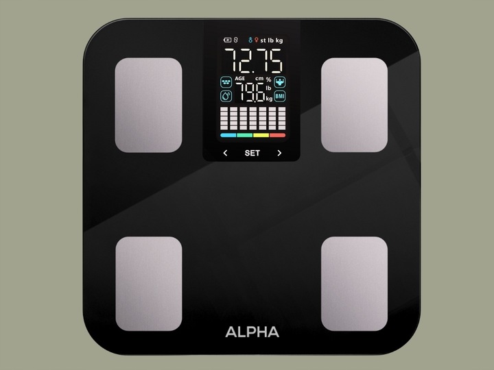 Waga Łazienkowa Elektroniczna Alpha - Aplikacja po Polsku Analityczna