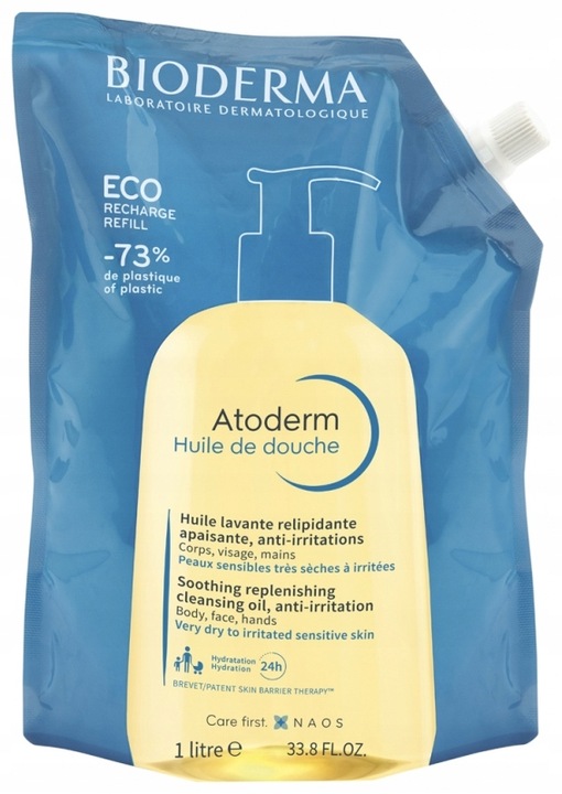 BIODERMA Atoderm Huile NAWILŻAJĄCY OLEJEK DO KĄPIELI 1000ml ZAPAS