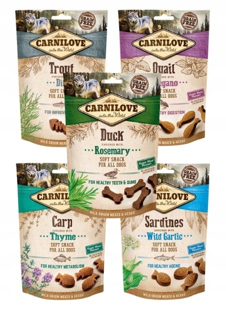 CARNILOVE delikatne przysmaki dla psa mix smaków 5x 200 g