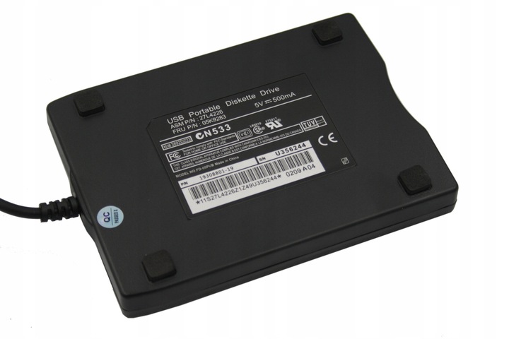 ZEWNĘTRZNA STACJA DYSKIETEK NAPĘD 3,5'' FDD USB SLIM FLOPPY DISK 1.44MB