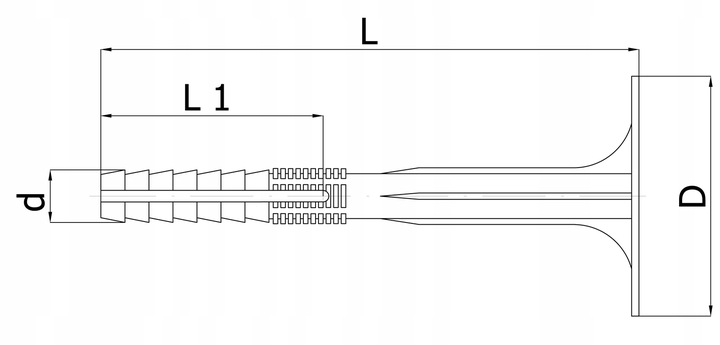 Łącznik kołek kołki do styropianu ŁIT 10cm 100szt