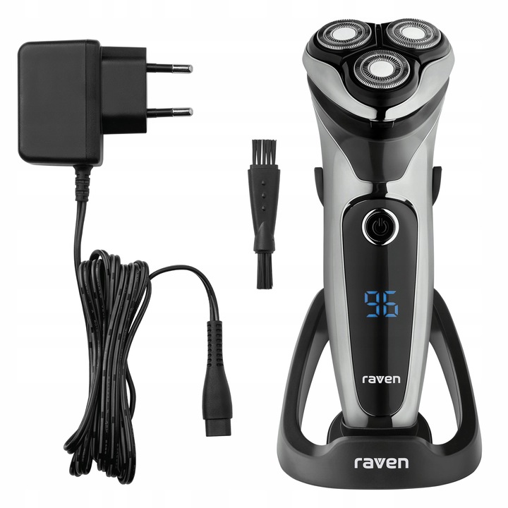 Golarka męska rotacyjna RAVEN EGM003SX LED 99min Trymer + stacja