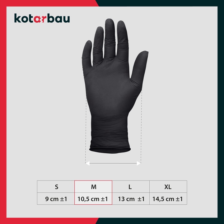 RĘKAWICE M RĘKAWICZKI JEDNORAZOWE CZARNE NITRYLOWE 100SZT NITRYL