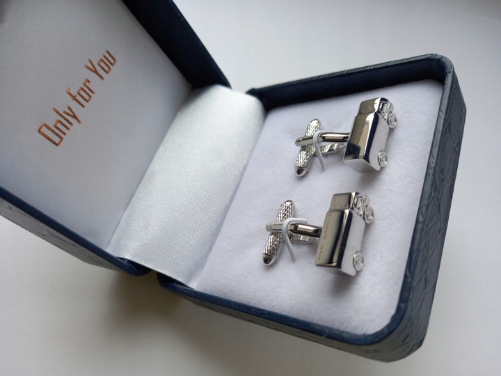 Pozłacane spinki do mankietów EXC Ciężarówka TIR dla Kierowcy Logistyka