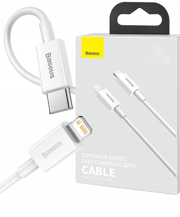 Baseus SZYBKI Kabel USB-C Lightning 1,5m 20W do iPhone