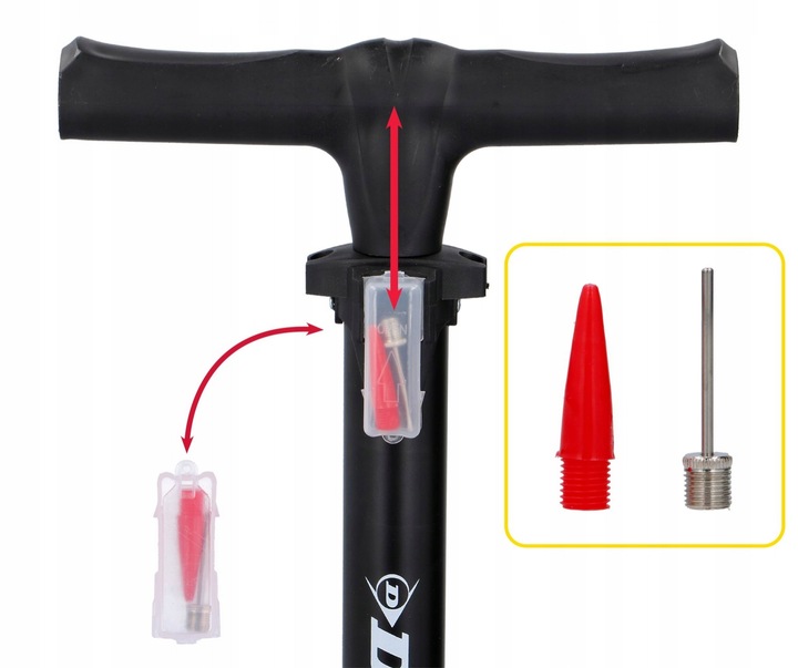 POMPKA ROWEROWA z MANOMETREM do Roweru Podłogowa Samochodowa DUNLOP