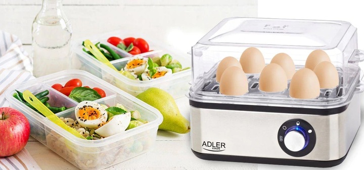 Jajowar Adler AD4486 NA 8 JAJEK AUTOMAT DO GOTOWANIA JAJ 4486