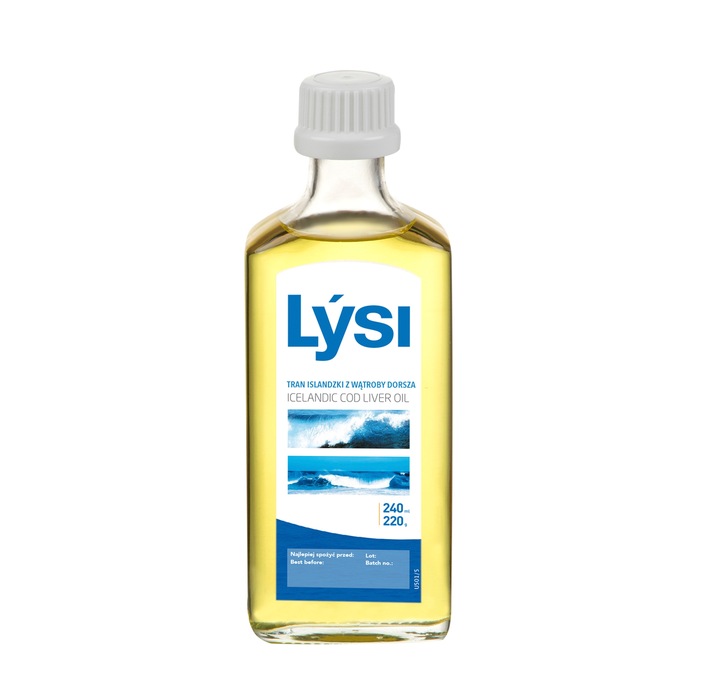 Lysi TRAN ISLANDZKI NATURALNY Omega 3 EPA DHA WITAMINA A D E 240ml