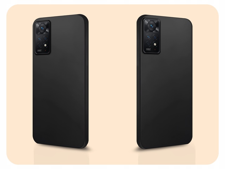 Etui do Redmi Note 11 Pro 4G / 5G / 12 Pro 4G (Czarne, Silikon) + Szkło 9H