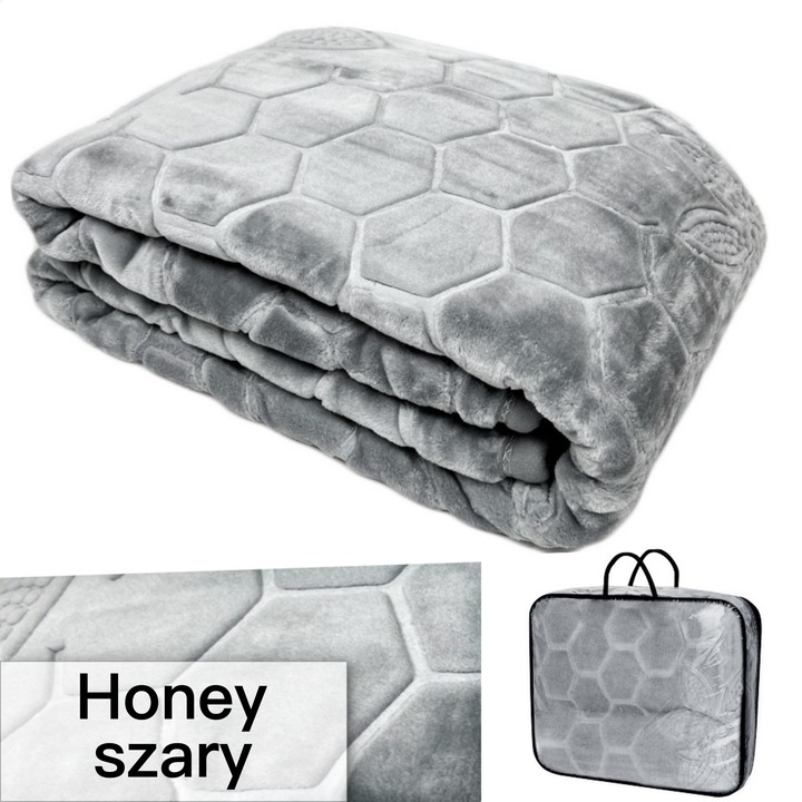 GRUBY KOC AKRYLOWY NARZUTA NA ŁÓŻKO NA KANAPE NAROŻNIK CIEPŁY PLED WALIZKA
