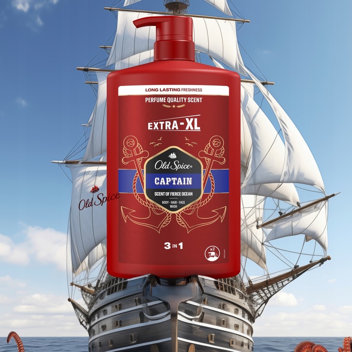 Old Spice Żel pod prysznic pompka 3w1 Captain 1L