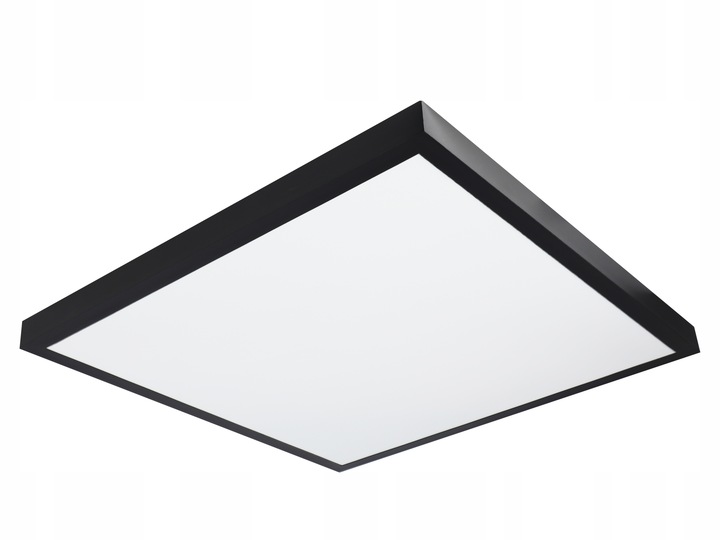Panel LED natynkowy 60W czarny 60x60cm Plafon lampa sufitowa kwadrat