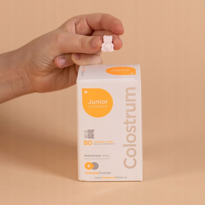 2x Colostrum dla Dzieci Junior PROBIOTYK oraz Witamina C z Colostrum 20 tab