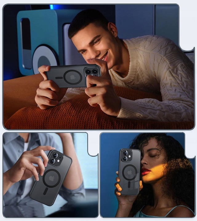 ETUI do IPHONE 11 do Magsafe MATOWE MAGNETYCZNE WZMACNIANE + 2x SZKŁO 9H