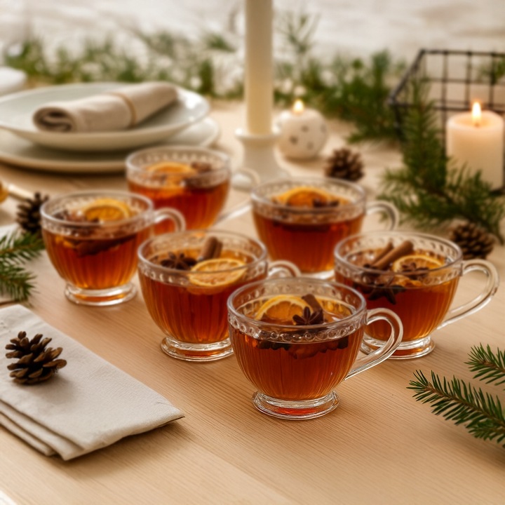 Zestaw Filiżanki do kawy duże szklanki z uchem Altom Design Lily 430ml 6szt