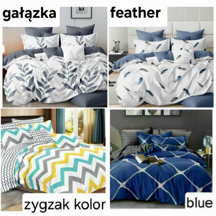 POŚCIEL 200x220 + PRZEŚCIERADŁO komplet pościeli