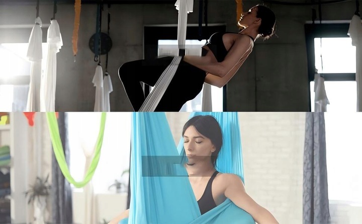 Szarfa akrobatyczna HUŚTAWKA SENSORYCZNA CHUSTA DO AERIAL JOGA 4 metrów