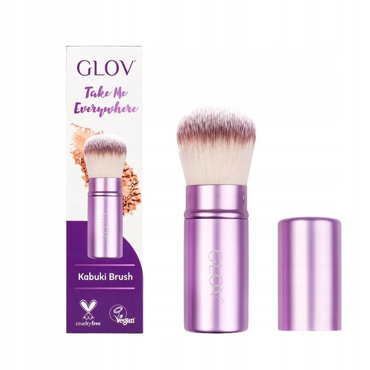 GLOV Pędzel do makijażu, idealny do konturowania i bronzera, kompaktowy