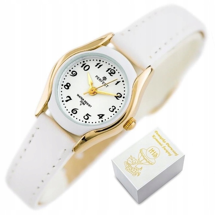 Zegarek PERFECT dla dziewczynki PREZENT NA KOMUNIĘ +BOX +TOREBKA +GRAWER