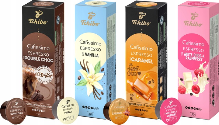 TCHIBO CAFISSIMO Aromatyzowane 4 x 10 kapsułek