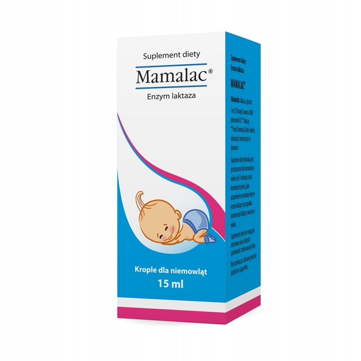 Mamalac KROPLE Z LAKTAZĄ DLA NIEMOWLĄT NA KOLKĘ
