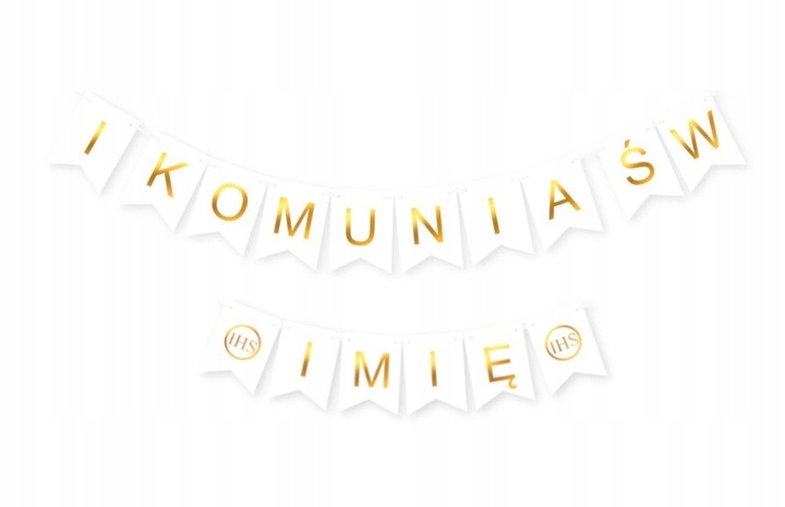 Zestaw dekoracji komunijnych KOMUNIA bieżnik balon
