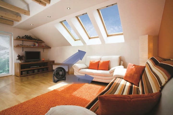 WENTYLATOR WIATRAK PODŁOGOWY CICHY MOCNY TURBOFAN HONEYWELL WYDAJNY 740m3/h