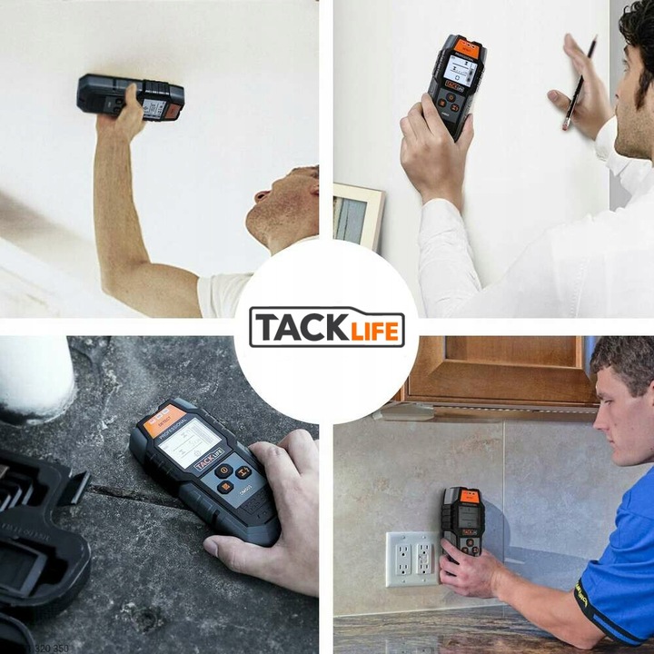 WYKRYWACZ PRZEWODÓW KABLI METALU DREWNA DETEKTOR NAPIĘCIA TACKLIFE