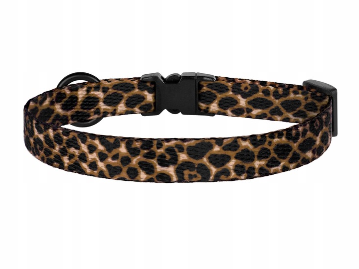 Obroża dla Kota z Dzwonkiem, Wzór Lampart + Identyfikator z Grawerem